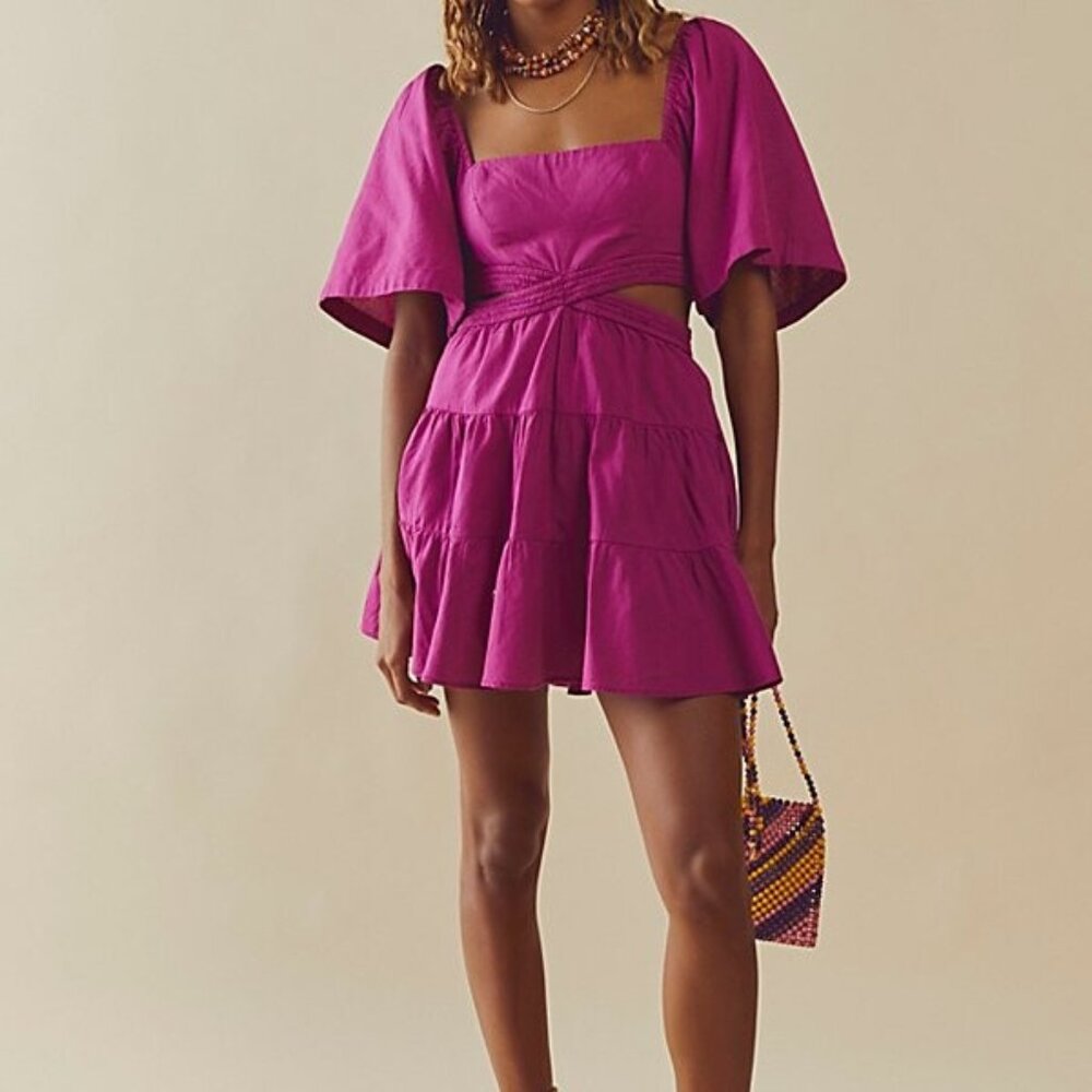 Free People Cross of Sunlight Mini Dress